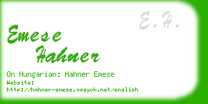 emese hahner business card